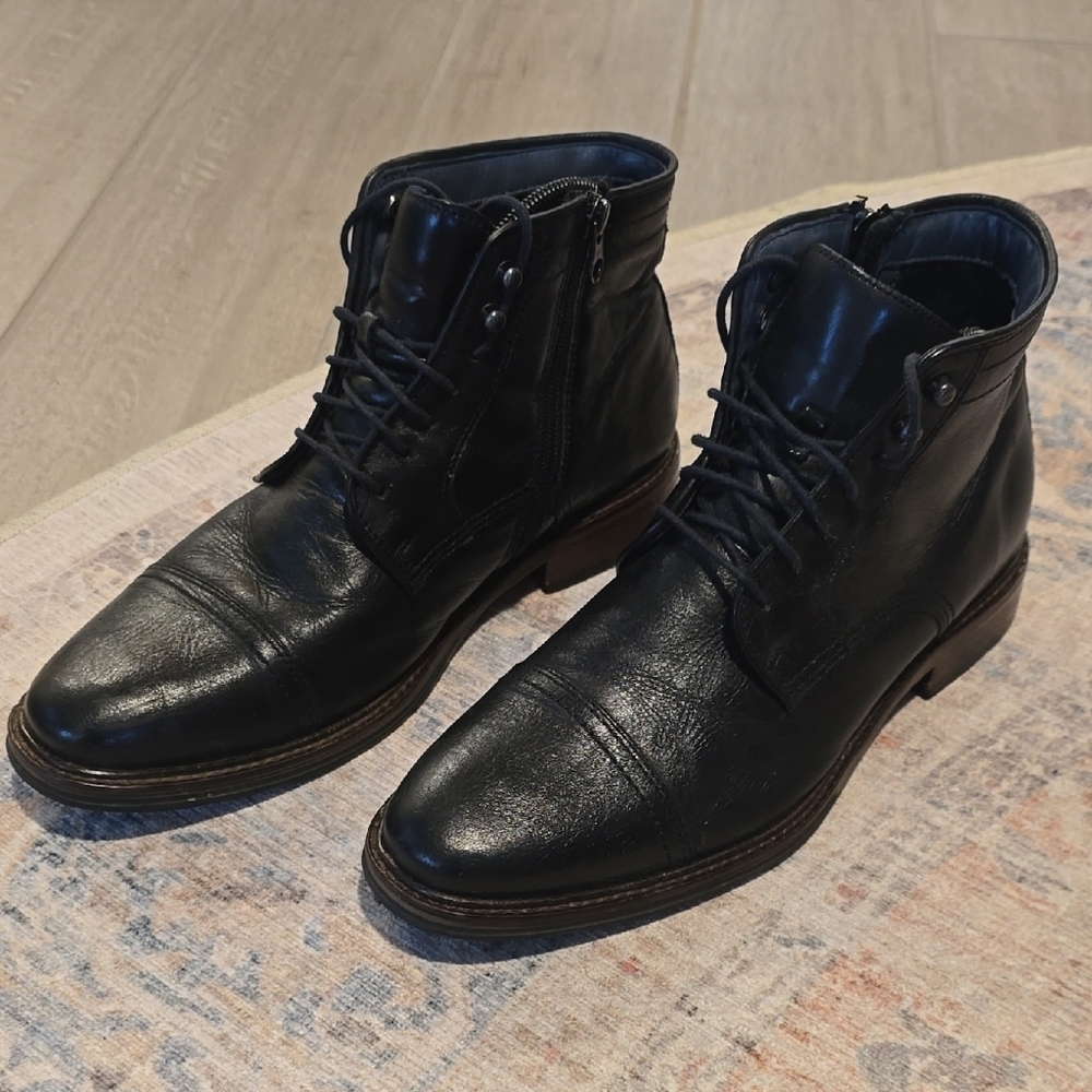 Men's Black Leather Boots